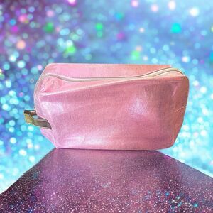IPSY Bag 8.5” X 6” X 3” Iridescent Pink With Zipper. New Without Box